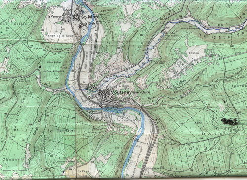 Carte IGN Voutenay